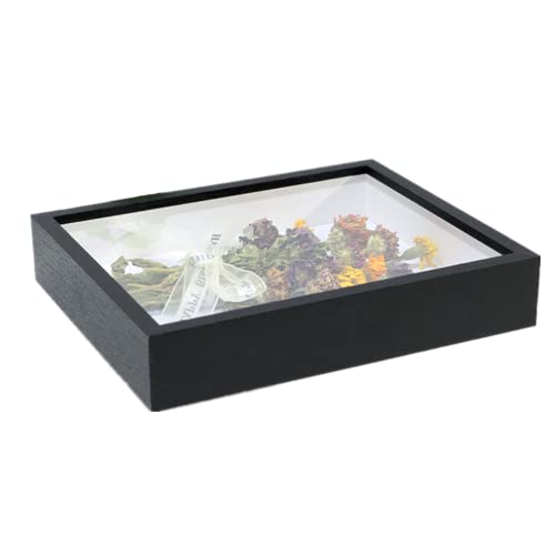 Shadow Box Picture Frame,Frame for Dried Flowers,1.2" Deep Hollow Display Frame,Graduation Cap Shadow Box for Wall and Tabletop Display Bouquet Mementos Medals Photos Memory Box (12x16“)