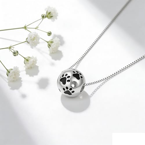 Urn Necklace for Ashes Blue opal Cremation Necklace Keepsake Memory Jewelry for Ashes of Loved Ones Keepsake - style: Paw Urn