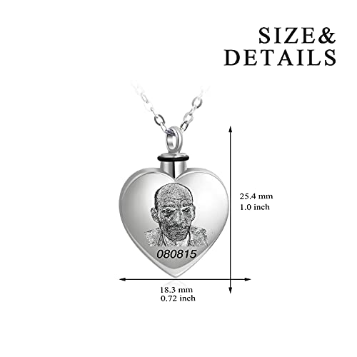 Filigree Dog Paw Urn Locket Necklace 925 Sterling Silver Print Pet Urn Necklace for Ashes Engraved Personalized Cremation Jewelry Pictures Keepsake Memorial Gifts for Women Men - style: B Engraved Photo