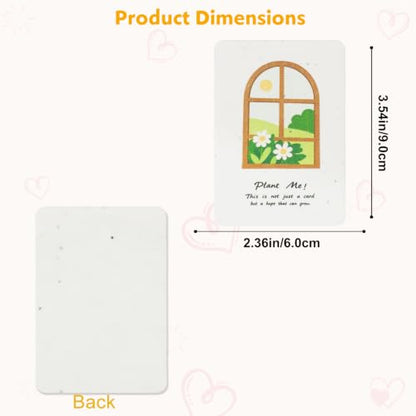 80 Pcs Plantable Wildflower Seed Paper Greeting Card, Gift Tags-4 Styles - style: 80Pcs-Flower Cards