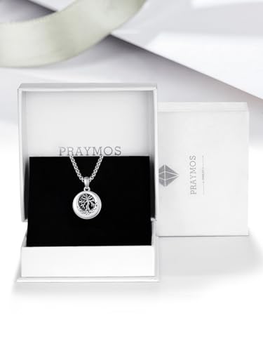 Customized Urn Necklaces for Ashes for Men Women 925 Sterling Silver Cross Necklace for Human Pets Ashes Cremation Memorial Jewelry for Keepsake - style: Round Tree of Life Urn