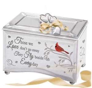 The Bradford Exchange Cardinal Bereavement Always Beside Me Music Box 3.8-inches