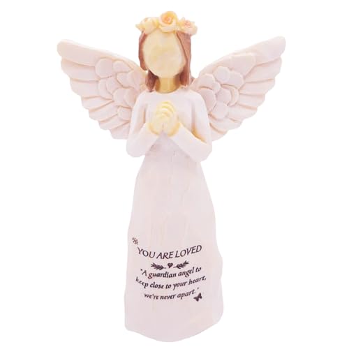 Sympathy Gifts for Loss of Loved One, 5.5" Praying Angel Surrounded by Love Memorial Gift for Loss of Dad Mom Grandmother, Angel Figurine for Bereavement Encouragement Remembrance(Sympathy-Figurine)