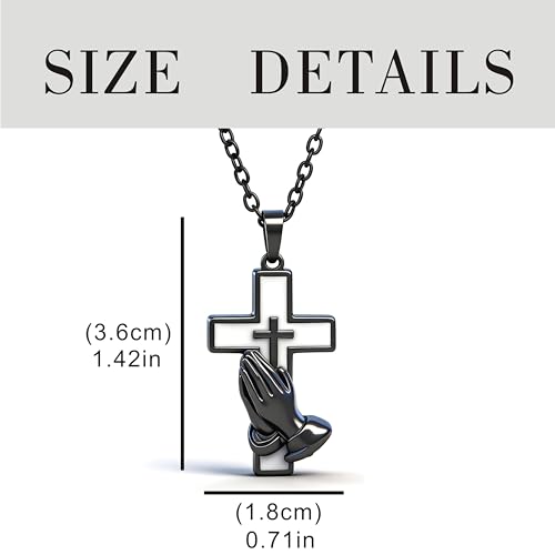 Cross-shaped Ashes Necklace, Customizable for Pet or Human Ashes, Suitable for Both Men and Women