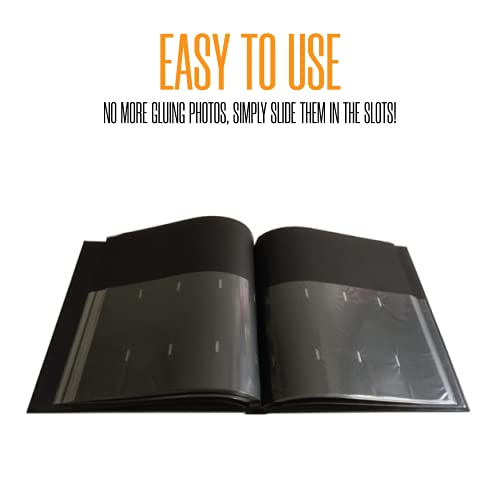 2x6 Strip Album, Black Cover Black Pages, 2 Gel Pens, 5pk - color: Black, size: 5