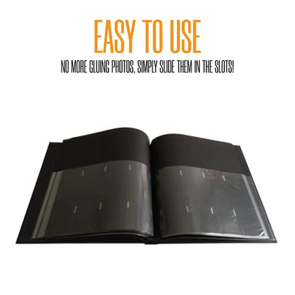 2x6 Strip Album, Black Cover Black Pages, 2 Gel Pens, 5pk - color: Black, size: 5