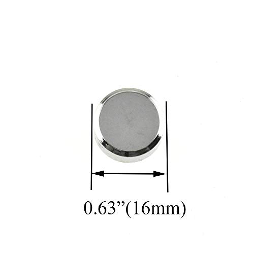 Hahiyo 16mm Diameter Mirror Screws Brushed Stainless Steel Solid Easy Install Brass Washer Decorative Caps Fasteners Nails 8 Pairs for Bathroom Mirrors Panels Kitchen Ceiling Arts Crafts - size: 16mm-8sets