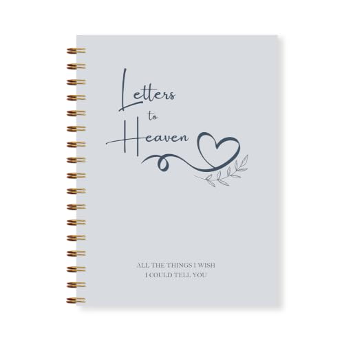 Letters to Heaven Grief Journal Gifts for Women Men 5.5x8.3in（Blue） | Sympathy Journal Gifts for Loss of Loved One, Condolence Bereavement Grieving Gift Spiral Hardcover Notebook - color: Blue