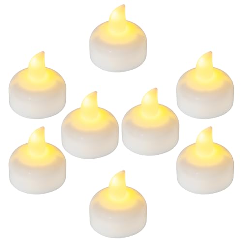 12 Pack Flameless Outdoor Waterproof LED Floating Tea Lights - color: Warm White-12Pack