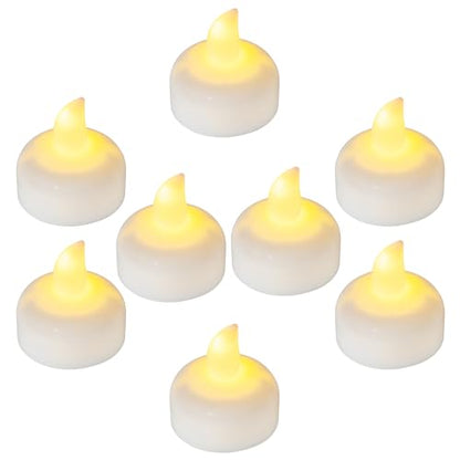 12 Pack Flameless Outdoor Waterproof LED Floating Tea Lights - color: Warm White-12Pack