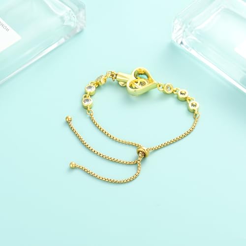 Rose Flower Adjustable Urn Bracelet for Ashes Birthstone Stainless Steel Cremation Jewelry Memorial Keepsake Locket Urns Bracelet Jewelry for Men Women Gifts - color: Gold