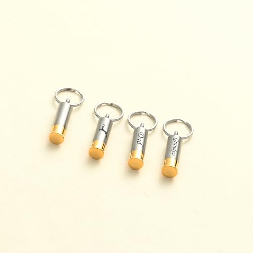 Oinsi Shotgun Shell Cremation Jewelry Urn Necklace For Ashes Of Loved Ones -Dad/Mom/Son/Grandma/Grandpa Cylinder Memorial Locket Pendant Necklace - color: Deer (Keychain)