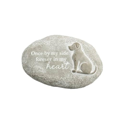 Mud Pie Concrete Forever Heart Pet Garden Stone - color: Grey Forever Heart