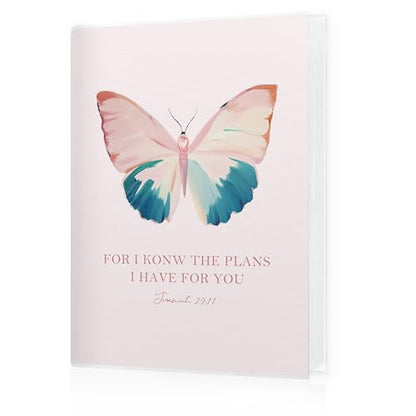 Christian Butterfly Photo Album 4x6, Christian Gifts for Women, Jeremiah 29:11 Bible Verse 18 Pockets Small Picture Memory Photo Album for Family Anniversary Travel Vacation - color: Bible Butterfly