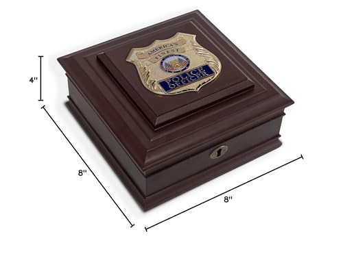 Allied Frame US Police Officer Medallion Desktop Box - color: Police
