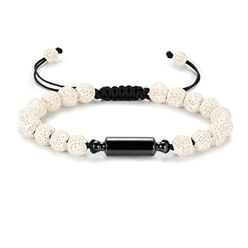 shajwo Cylinder Urn Bracelet for Ashes for Women Men - color: White