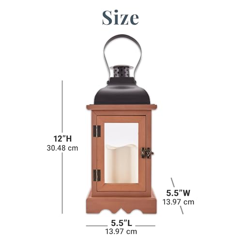 Let's Make Memories Personalized Memorial Lantern - Sympathy - Condolences - in Memory - LED Candle - Automatic Timer - Wood/Metal - Comfort & Light - style: Comfort & Light