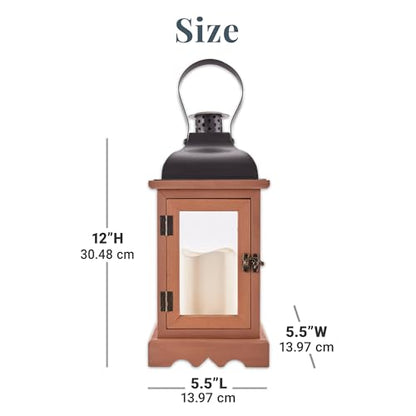 Let's Make Memories Personalized Memorial Lantern - Sympathy - Condolences - in Memory - LED Candle - Automatic Timer - Wood/Metal - Comfort & Light - style: Comfort & Light