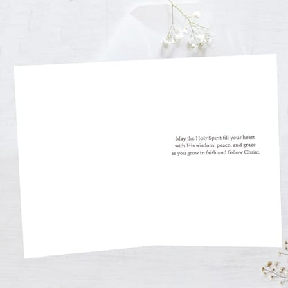 ICOOLYI Confirmation Card for Teens, Catholic Confirmation Gift, Holy Spirit Faith Design, Religious Keepsake Card - color: WY-528