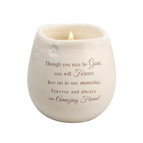 Pavilion Gift Company - Amazing Friend 8 oz Bereavement Candle, Memorial Gifts for Loss of Mother Father Friend Loved One, Remembrance, Condolences, Sympathy, 1 Count, Cream - style: In Memory, Amazing Friend