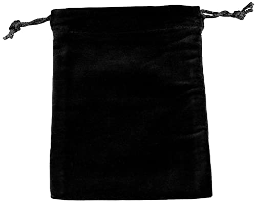 Small Black Velvet Cremains Bag for Ashes - Small Size 5"L x 7"H - for Holding 20 Cubic Inches of Pet or Human Cremains - Includes Plastic Bag for Ashes - color: Black, size: Small