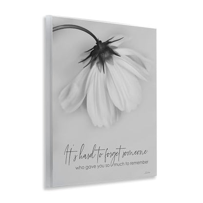 Floral Reflection Grief, 11 x 14 Inch Mounted Print on Wall Plaque - size: 14"L x 11"W