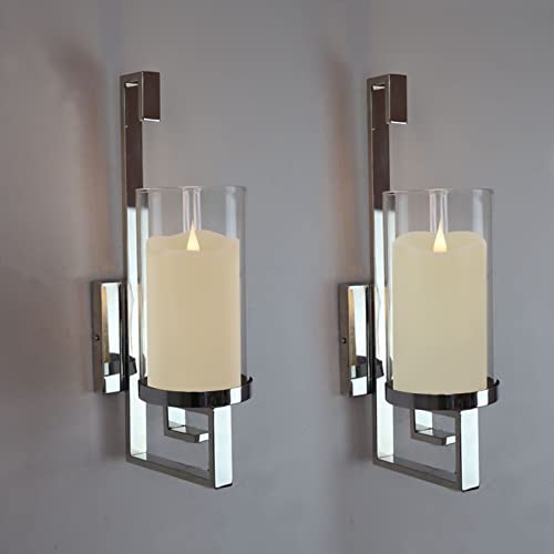 TECHLONG Flameless Candles with Remote Timer, 3D Moving Flickering Flame Battery Operated Candles Lasting 1000+ Hours, 6" x 3" Ivory Real Wax Electric LED Pillar Candles, Set of 2 - color: Style A, size: 3" x 6"-2 Pack