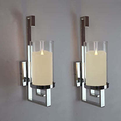 TECHLONG Flameless Candles with Remote Timer, 3D Moving Flickering Flame Battery Operated Candles Lasting 1000+ Hours, 6" x 3" Ivory Real Wax Electric LED Pillar Candles, Set of 2 - color: Style A, size: 3" x 6"-2 Pack