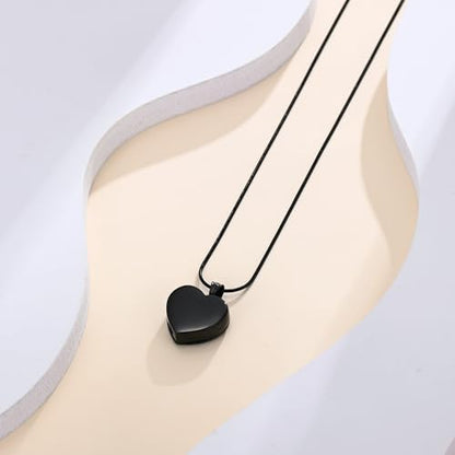 Cremation Jewelry Guitar Heart Urn Necklace for Human Ashes for Women Men Abalone Shell Memorial Ashes Keepsake Pendant - color: Customize