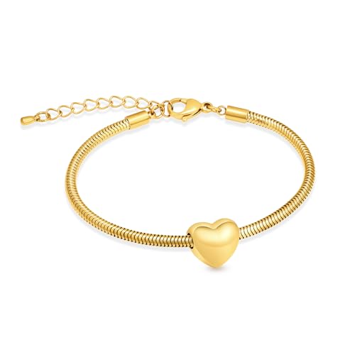 Imrsanl Heart Urn Bracelet for Ashes Cremation Jewelry for Women - color: Gold