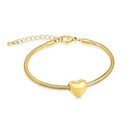 Imrsanl Heart Urn Bracelet for Ashes Cremation Jewelry for Women - color: Gold