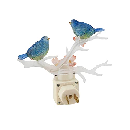 Roman 160231 LED Bluebird in Dogwood Night Light, Plug-in, 5-inch Height, Plastic