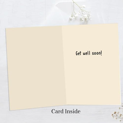 Funny Get Well Card for Friend Family, Pole Dancing Accident Get Well Card Gift from Bistie Colleague Siblings, Rude Humor Recovery Cards. - color: #3