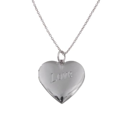 Heart Locket Necklace Pendant Dainty Memorial Keepsake Locket Necklace That Holds Pictures Stainless Steel Heart Photo Box Necklace for Women Lover Mother Father Daughter Son Fashion Jewelry Gifts - color: 02Silver