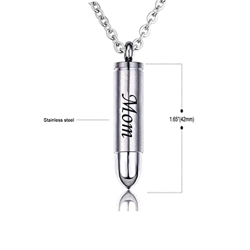 Celtic Cross Bullet Urn Necklaces for Ashes Cremation Jewelry Keepsake Memorial Pendant - style: Mom-Stainless Steel