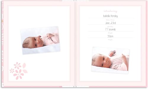 Lil' Peach Dream Big Baby Memory Book, First 5 Years, Monthly Milestone - style: Dream Big Pink