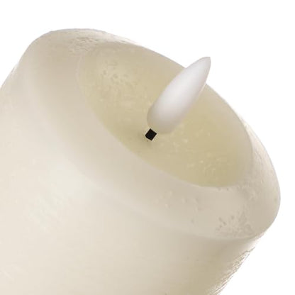 ANGELLOONG Flameless Pillar Candles with Remote, Real Wax Electric Candles - color: Ivory White(Concave top)