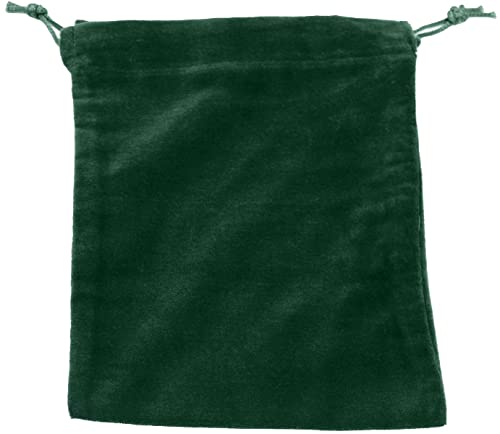 Medium Green Velvet Cremains Bag for Ashes - Medium Size 7"L x 9"H - for Holding 85 Cubic Inches of Pet or Human Cremains - Includes Plastic Bag for Ashes - color: Green, size: Medium