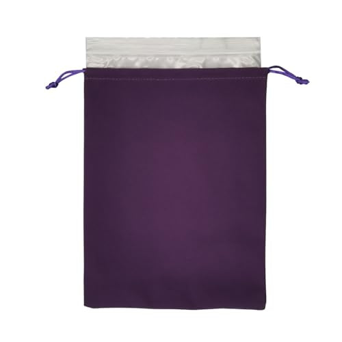 Medium Purple Velvet Cremains Urn Bag for Human Ashes - for Use Inside The Urn - Size 7" X 9" (85 Cubic Inches Capacity) - Includes a Resealable PE Material Ashes Storage Bag (Purple, Medium) - color: Purple, size: Medium