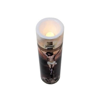 Crucifixion - Lamb of God, LED Flameless Devotional Prayer Candle