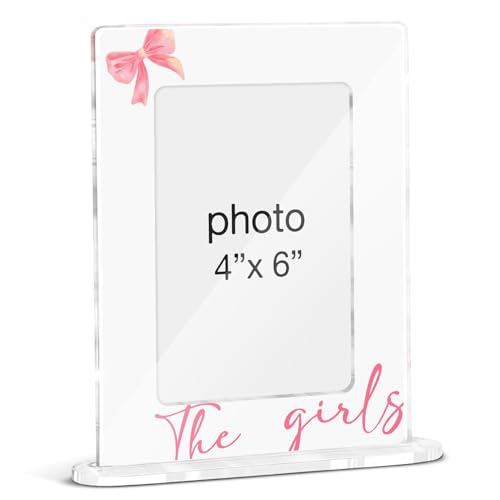 Best Friends Picture Frame Friendship Gifts for Girls Bestie Best Friends Sister, the Girls Acrylic Picture Frames 4 x 6 Inch Photo - color: V-the Girls