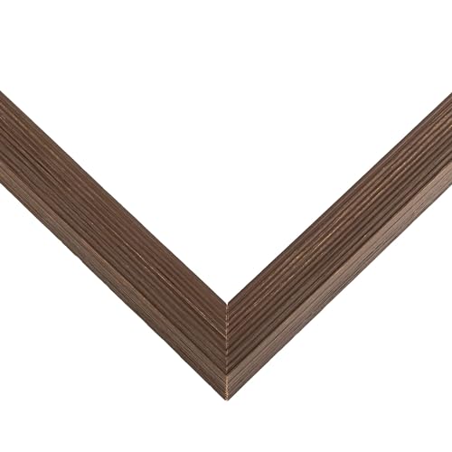 CustomPictureFrames 14x22 Rustic Shadow Box Frame - Solid Wood, UV Acrylic, Acid Free Backing & Hanging Hardware - Bruno Shadow Box Display Case - Display Poster Arts, Photos & Certificates - Brown - size: 14x22
