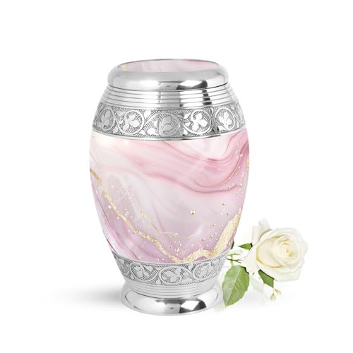 Blush Pink Urn for Human Ashes - color: Blush Pink Monar, size: 3 Inch - Pack of 1