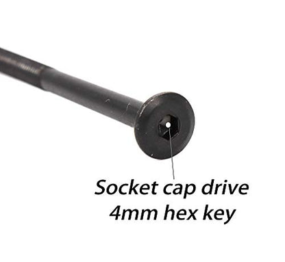 cSeao 10-Pack M6 100mm Black Socket Cap Screws Barrel Nuts Set for Furniture Crib Chairs Bunk Bed (M6x100mm) - size: M6x100mm 10-Pack