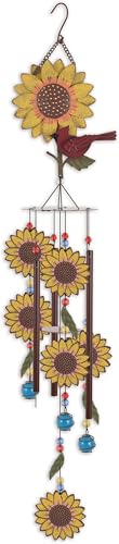 Sunset Vista Designs Cardinal and Sunflower Chime, 32-inch Height - color: Cardinal