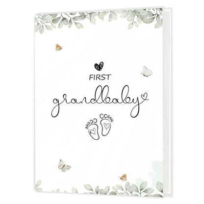 Grandparents Photo Album Holds 36 4x6 Photos, First Time Grandma Grandpa Gifts, Baby Announcement Grandbaby Small Photo Album Memory Keepsake Gift for Family Baby Shower Newborns - color: First Grandlaley