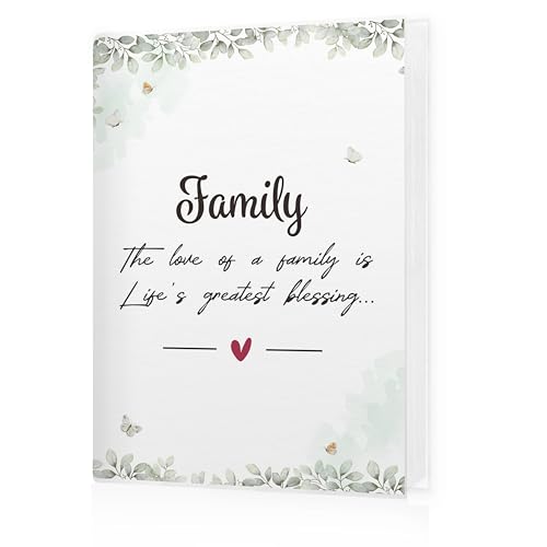 Family Photo Album 4x6, Gifts for Mom Dad Grandparents, the Love of a Family Is Life's Greatest Blessing 18 Pockets Small Picture Memory Photo Album for Family Travel Vacation - color: Best Family
