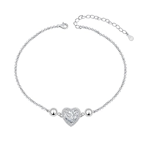 925 Sterling Silver Urn Bracelet for Ashes Women Cremation Jewelry | Memorial Keepsake Bracelet with Hidden Ashes Holder, Meaningful Remembrance Jewelry Gift for Loss of Loved One - style: Heart Urn Bracelet