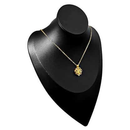Paw Print Heart Pet Ashes Memorial Necklace with Mini Inner Box-Gold | Pet Cremation Jewelry for Ashes, Cremation Urn Jewelry to Hold Dog & Cat Ashes Pendant with Box Filling Tools - color: Gold