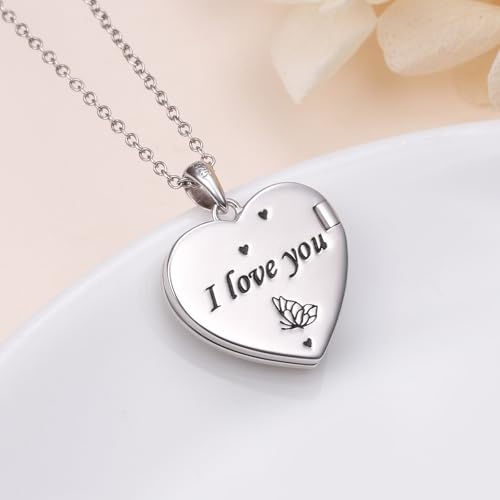 FLYOW S925 Sterling Silver Best Friend Couple Pendant Friendship Sun Moon Lotus Yin Yang Matching Bff Necklace for Women Jewelry - style: locket